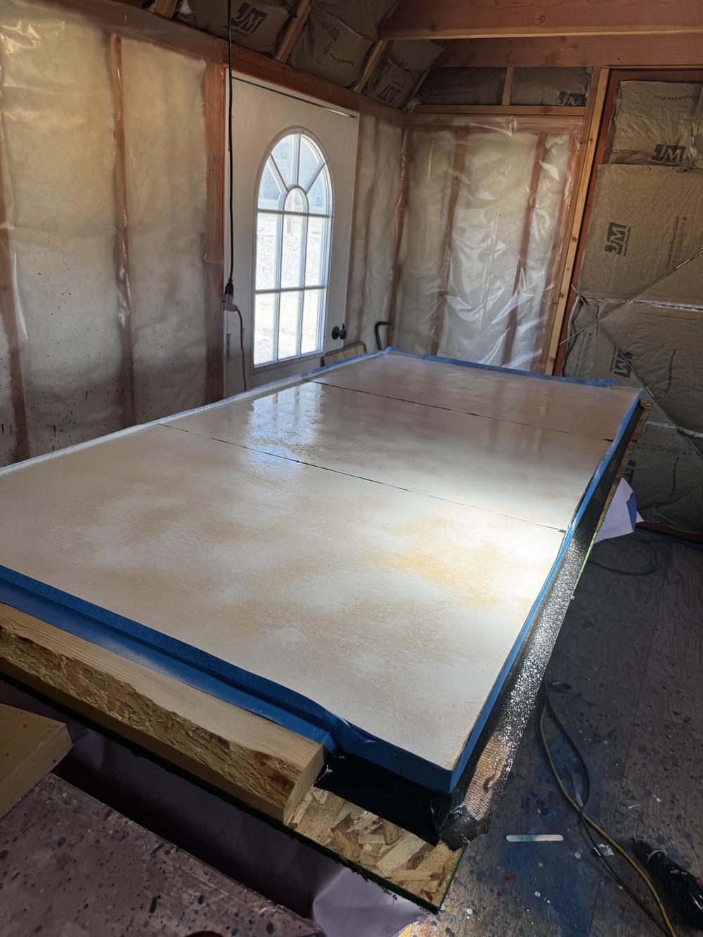 Panels prepared and masked