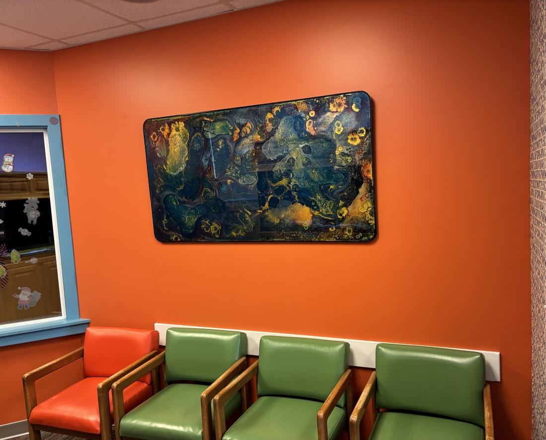 Installation view, pediatric clinic waiting room